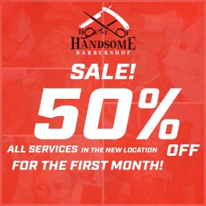50% off first month at new Spruce Grove Barbershop. House of Handsome Edmonton.